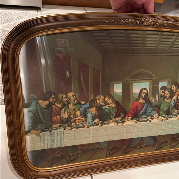 Vintage Framed Last Supper Artwork Print - Picture 3 of 7